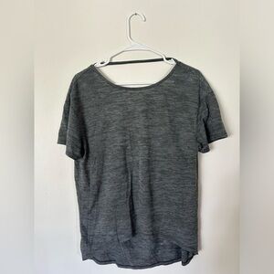 Dark Grey Alternative Aritzia Open Back Tshirt
